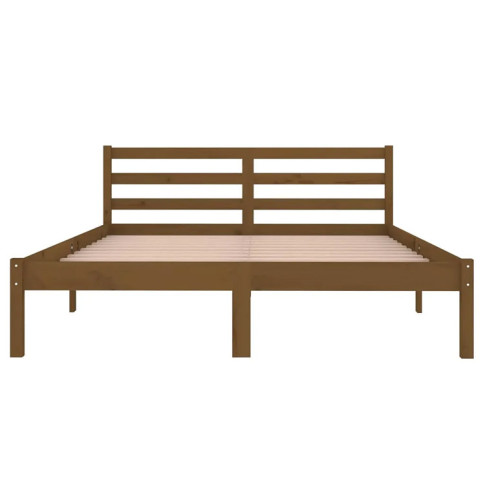 Łóżko drewniane brązowe 140x200 Lenar 5X