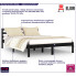 Drewniane łóżko w kolorze czarnym 140x200 Lenar 5X