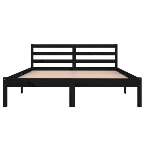 Łóżko drewniane czarne 140x200 Lenar 5X