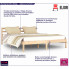 Drewniane łóżko w kolorze naturalnym 160x200 Lenar 6X