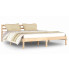 Podwójne łóżko sosnowe z zagłówkiem 160x200 cm - Lenar 6X