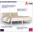 Drewniane łóżko w kolorze białym 160x200 Lenar 6X