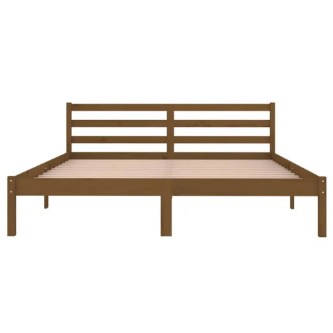 Łóżko drewniane brązowe 160x200 Lenar 6X