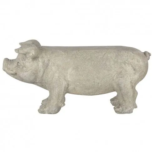 Szczegółowe zdjęcie nr 4 produktu Esschert Design Kamienna ławka ogrodowa świnka, AV13, szara