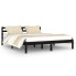 Czarne podwójne łóżko z drewna 160x200 cm - Lenar 6X