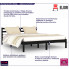 Drewniane łóżko w kolorze czarnym 160x200 Lenar 6X