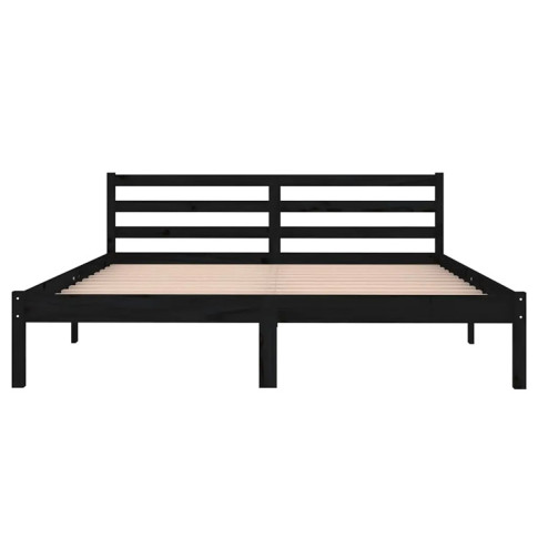 Łóżko drewniane czarne 160x200 Lenar 6X