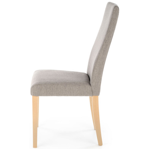 Beżowe krzesło tapicerowane na podstawie dąb sonoma Ulto 5X