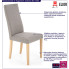 Infografika drewnianego krzesła tapicerowanego dąb sonoma beż Ulto 5X