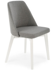 Kubełkowe krzesło tapicerowane szary + biały - Puvo 7X w sklepie Edinos.pl