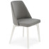 Kubełkowe krzesło tapicerowane szary + biały - Puvo 7X