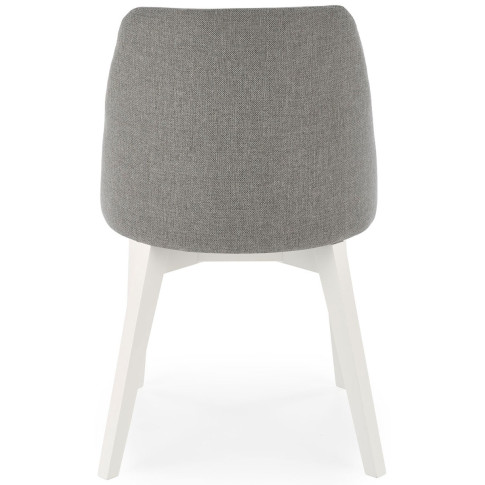 Szaro-białe drewniane krzesło tapicerowane Puvo 7X