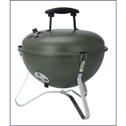 Okrągły grill z rączką Norbos kolor oliwkowa zieleń