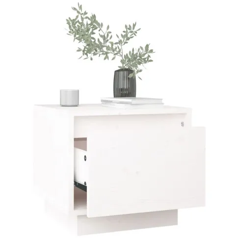 Drewniana skandynawska szafka nocna z szufladą Povo