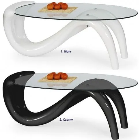 Fotografia Lakierowana ława Atore - biały połysk z kategorii Salon