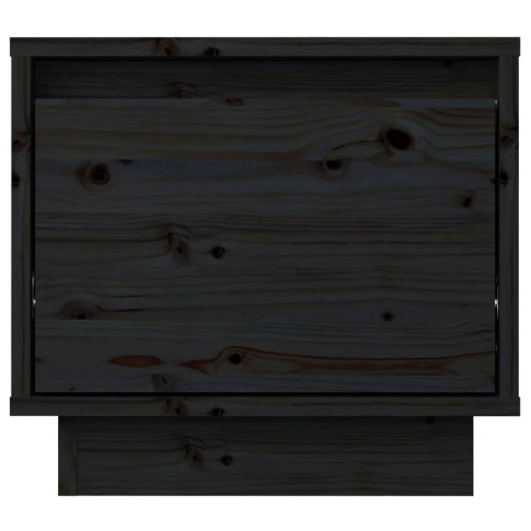 Czarna szafka drewniana do sypialni Povo
