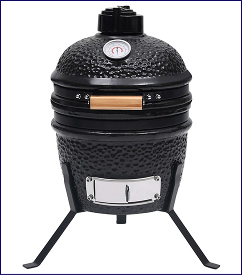 Czarny grill z funkcją wędzenia Foxie