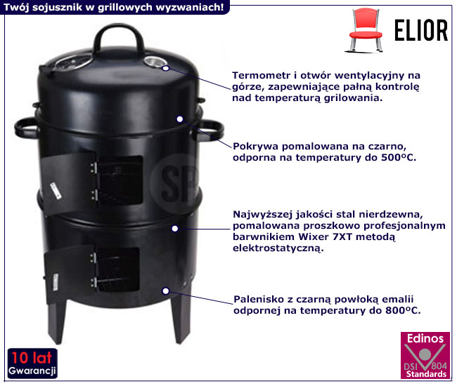 Stalowy podwójny grill Mariel