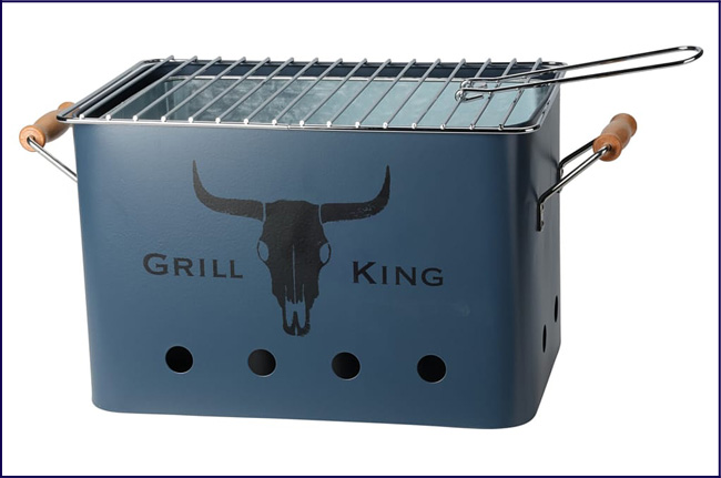 Minimalistyczny grill Fantazja kolor niebieski