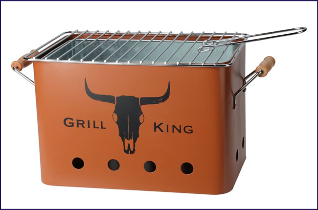 Minimalistyczny grill Mirano kolor pomarańczowy