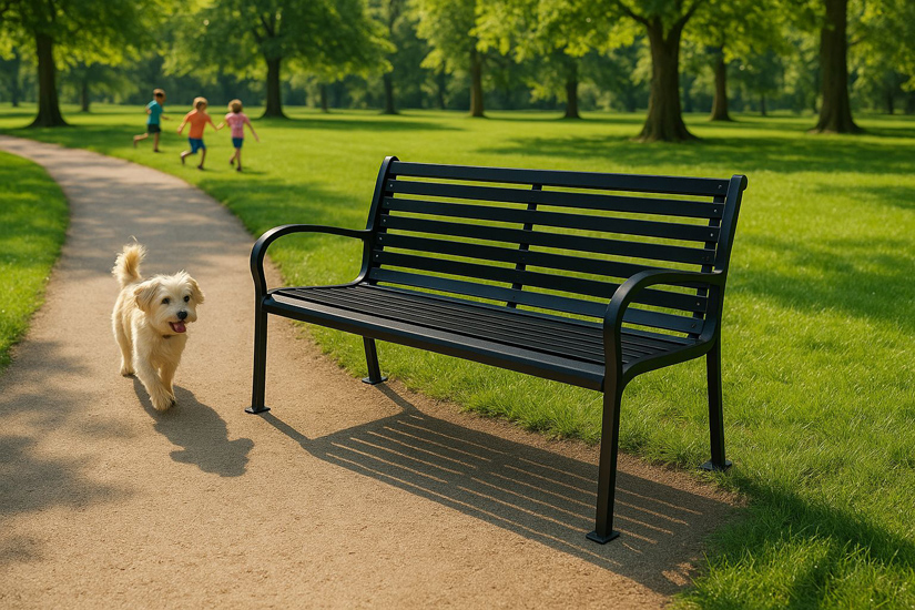 Wizualizacja ławki parkowej Ewela