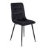 Czarne krzesło welurowe Gifo