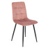 Różowe krzesło welurowe Gifo