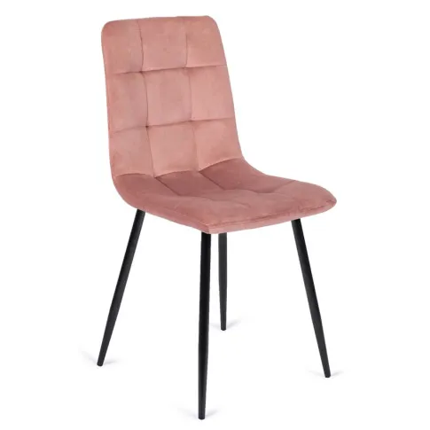 Różowe krzesło welurowe Gifo