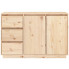 Drewniana komoda z szafką i 3 szufladami Ziva