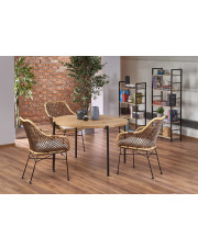 Okrągły loftowy stół z krzesłami - Lantios w sklepie Edinos.pl