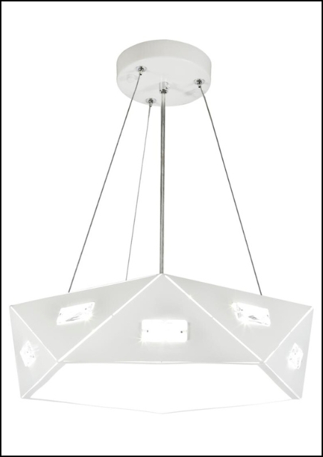 Biała lampa wisząca - K275-Fivego