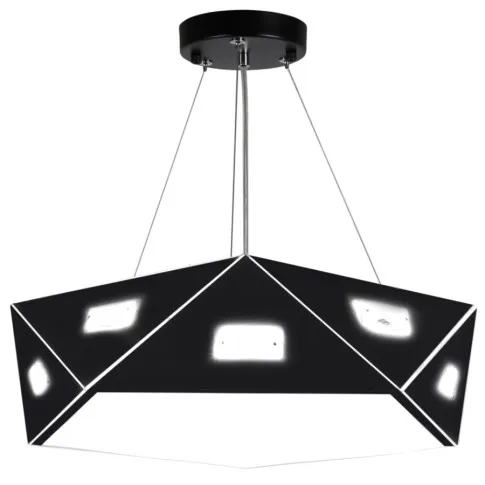 Czarna lampa wisząca - K275-Fivego