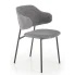 Szare krzesło tapicerowane