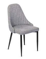 Szare nowoczesne krzesło tapicerowane - Akmo 4X w sklepie Edinos.pl