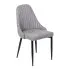 Szare tapicerowane krzesło pikowane Akmo 4X