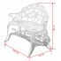Szczegółowe zdjęcie nr 4 produktu Metalowa ławka ogrodowa Loryn - biała
