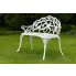 Fotografia Metalowa ławka ogrodowa Saida - biała z kategorii Ławki ogrodowe