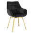 Czarne welurowe krzesło obrotowe Daco