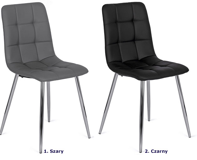 Czarne nowoczesne krzesło ze skóry ekologicznej Biro