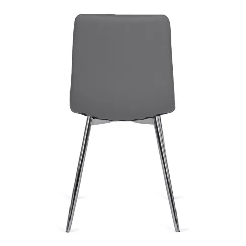 Szare nowoczesne krzesło ze skóry ekologicznej Biro