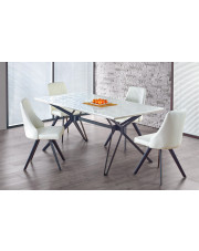Prostokątny nowoczesny stół z krzesłami - Marboso w sklepie Edinos.pl