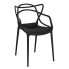 Czarne plastikowe krzesło do jadalni Kelo
