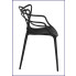 Krzesło plastikowe czarne Kelo