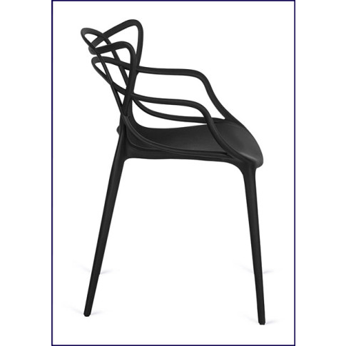 Krzesło plastikowe czarne Kelo