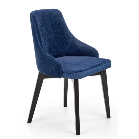 Granatowe tapicerowane krzesło
