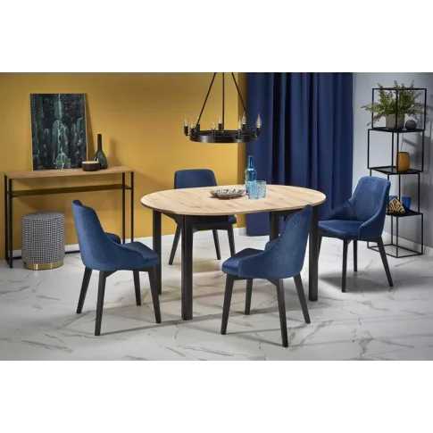 Okrągły rozkładany stół z krzesłami Ewiltons