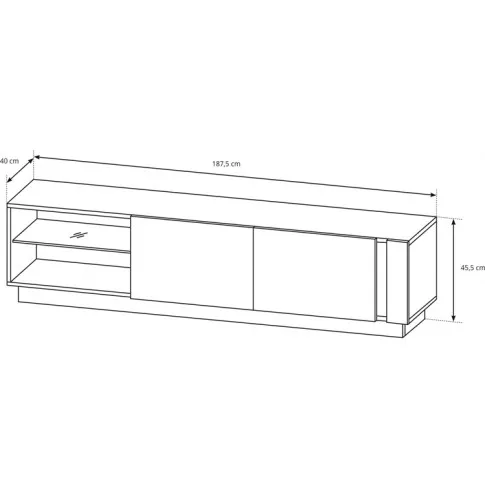 Wymiary szafki rtv 187cm Medina 10X