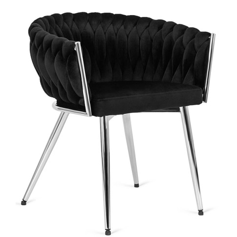 Czarne krzesło fotelowe Onis