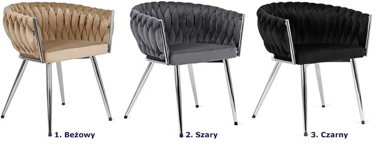 Beżowe krzesło z plecionką na oparciu Gobi