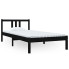 Czarne pojedyncze łóżko drewniane 90x200 cm - Kenet 3X
